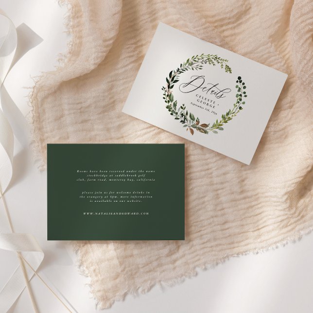 Tarjeta Pequeña Detalle del boda del granero verde botánico de flo (Subido por el creador)