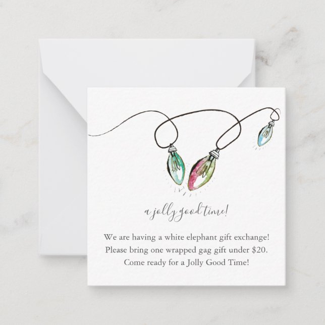 Tarjeta Pequeña Detalles de intercambio de regalos Insertar (Anverso)