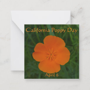 Tarjeta Pequeña Día de la amapola en California