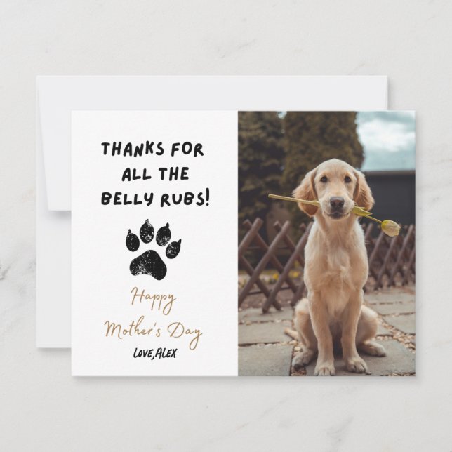 Tarjeta Pequeña Día de la Madre gracioso foto personalizada de Mas (Anverso)