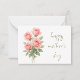 Tarjeta Pequeña Día de las madres florales