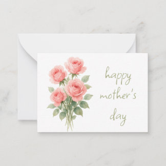 Tarjeta Pequeña Día de las madres florales