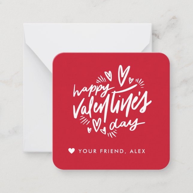 Tarjeta Pequeña Día de los enamorados (Anverso)