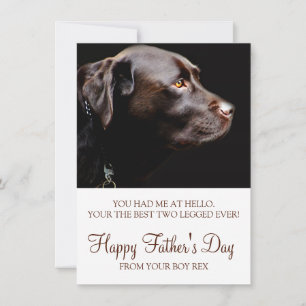 Tarjeta Pequeña Día de los Padres de la Foto de Perro personalizad