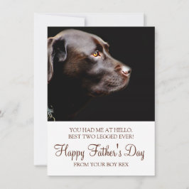 Tarjeta Pequeña Día de los Padres de la Foto de Perro personalizad