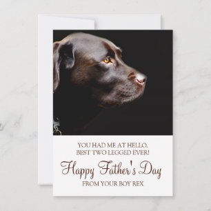 Tarjeta Pequeña Día de los Padres de la Foto de Perro personalizad