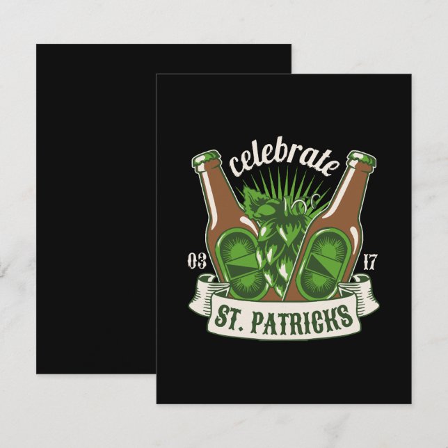 Tarjeta Pequeña Día de San Patricio (Anverso / Reverso)