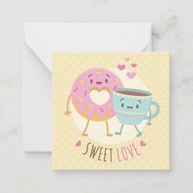 Tarjeta Pequeña Día de San Valentín adorable (Anverso)