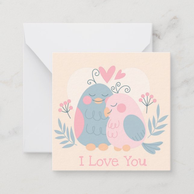 Tarjeta Pequeña Día de San Valentín adorable (Anverso)