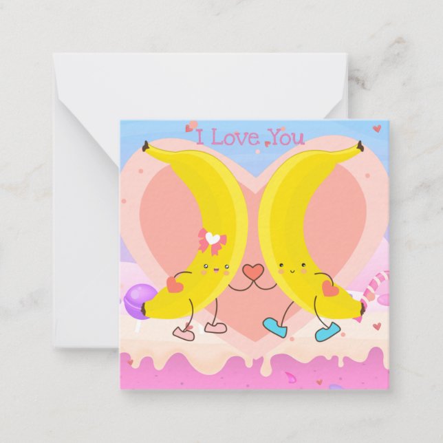 Tarjeta Pequeña Día de San Valentín adorable (Anverso)