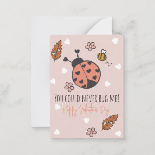 Tarjeta Pequeña Día de San Valentín de Bug de amor