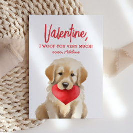 Tarjeta Pequeña Día de San Valentín de Cachorros de Cachorro