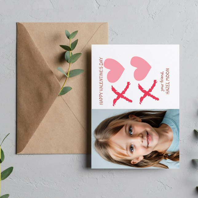 Tarjeta Pequeña Día de San Valentín de clase fotográfica XOXO (Subido por el creador)