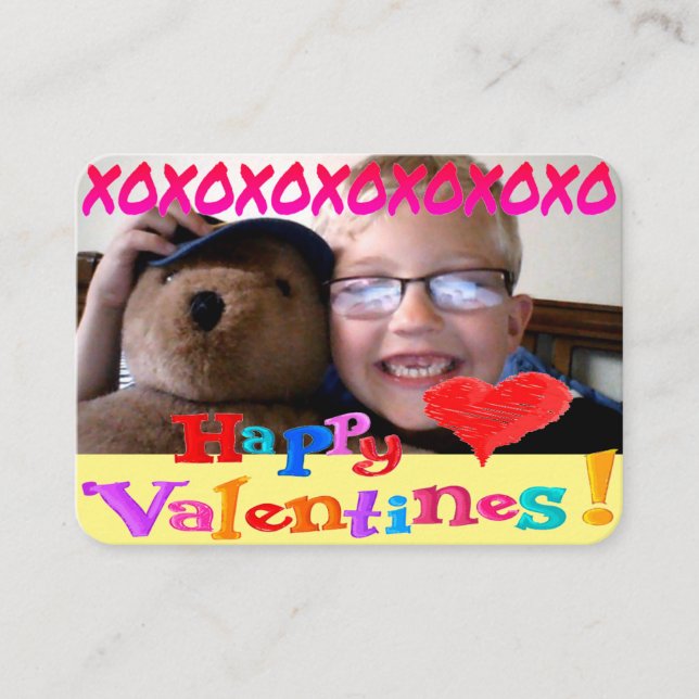 Tarjeta Pequeña Día de San Valentín de clase personalizado (Anverso)