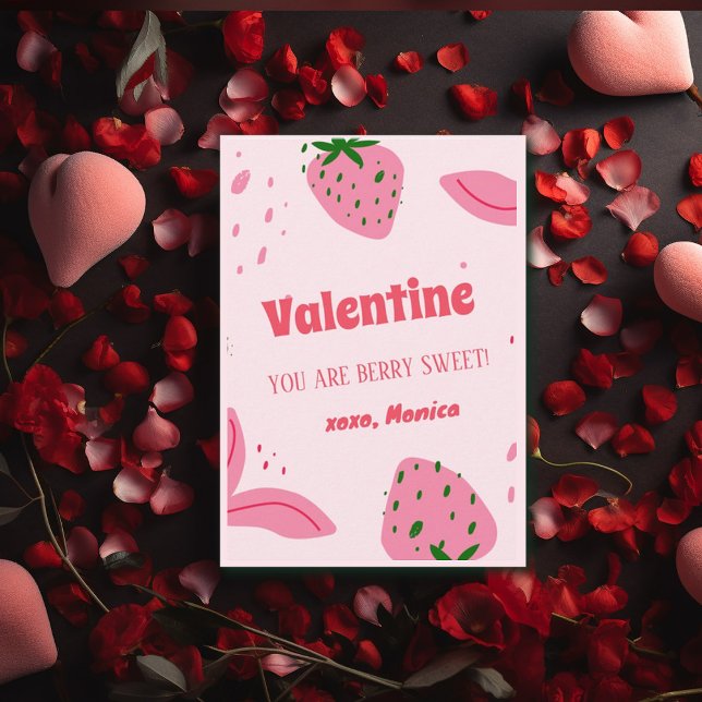 Tarjeta Pequeña Día de San Valentín de Fresa Dulce Bayas (Subido por el creador)