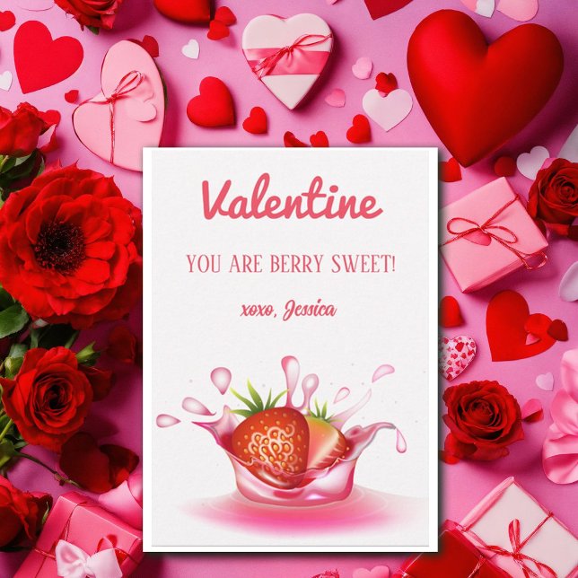 Tarjeta Pequeña Día de San Valentín de fresa Fruit Berry Sweet (Subido por el creador)