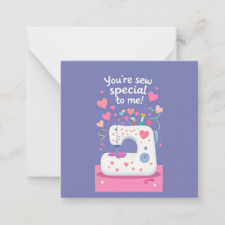 Tarjeta Pequeña Día de San Valentín de máquina de coser de corte