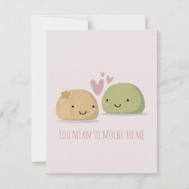 Tarjeta Pequeña Día de San Valentín de Mochi Adorable