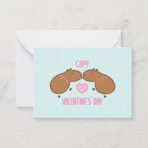 Tarjeta Pequeña Día de San Valentín del carpincho