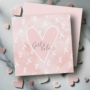Tarjeta Pequeña Día de San Valentín del corazón rosado
