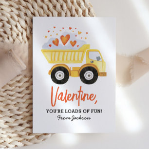 Tarjeta Pequeña Día de San Valentín del vehículo de construcción d