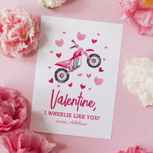 Tarjeta Pequeña Día de San Valentín Dirt Bike Kids