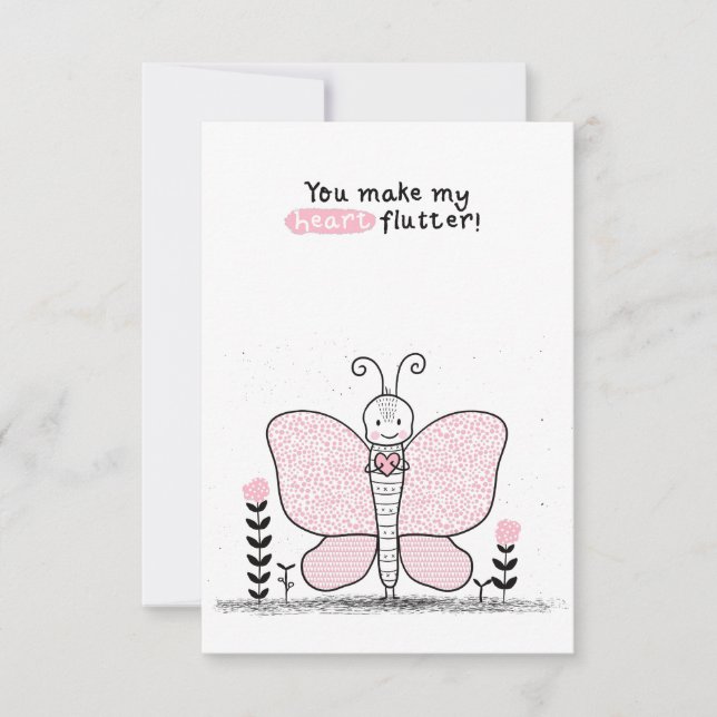 Tarjeta Pequeña Día de San Valentín en el salón de clase (Anverso)