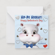 Día de San Valentín en el salón de Hippo Boy Azul