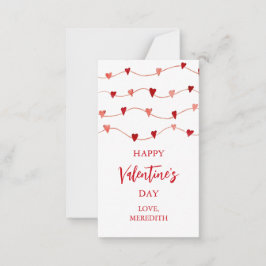 Tarjeta Pequeña Día de San Valentín Feliz para Niños de Aula