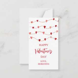 Tarjeta Pequeña Día de San Valentín Feliz para Niños de Aula