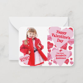 Tarjeta Pequeña Día de San Valentín Foto de clase XOXO