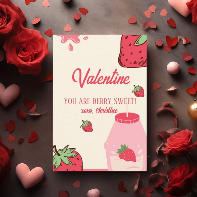 Tarjeta Pequeña Día de San Valentín Fresa Dulce (Subido por el creador)