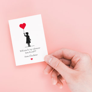Tarjeta Pequeña Día de San Valentín infantil extra pequeño simple