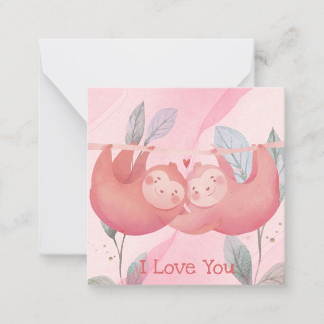 Tarjeta Pequeña Día de San Valentín lindo (Anverso)