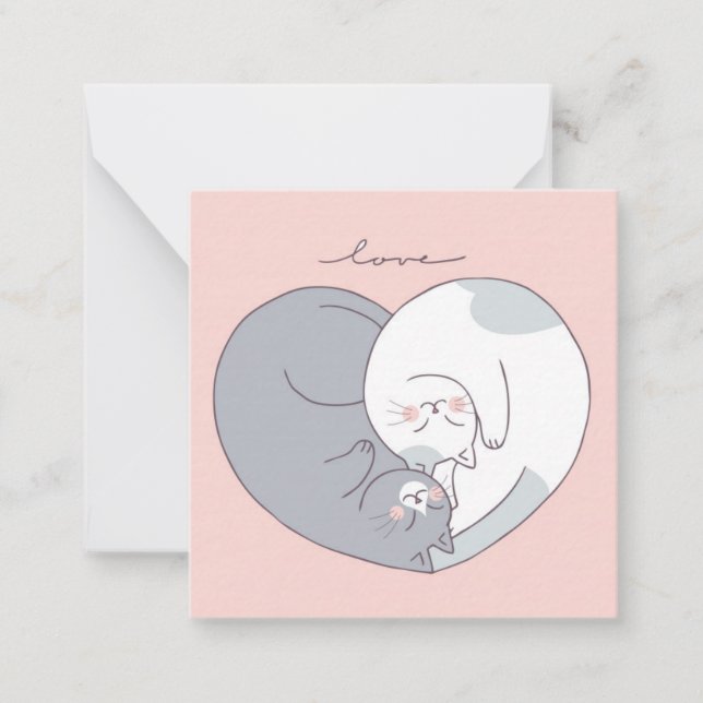 Tarjeta Pequeña Día de San Valentín lindo (Anverso)