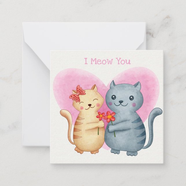 Tarjeta Pequeña Día de San Valentín lindo (Anverso)