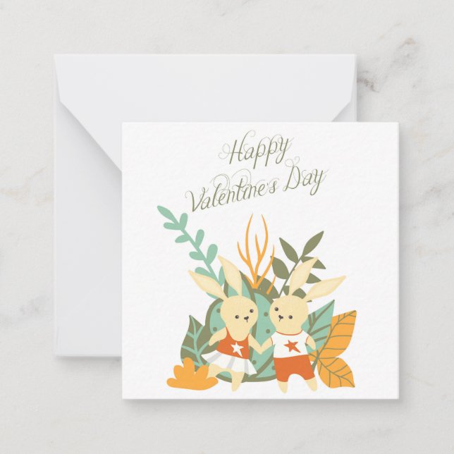 Tarjeta Pequeña Día de San Valentín lindo (Anverso)