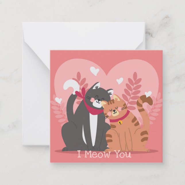 Tarjeta Pequeña Día de San Valentín lindo (Anverso)