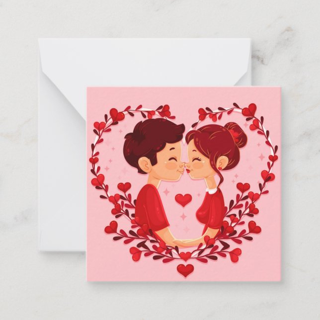 Tarjeta Pequeña Día de San Valentín lindo (Anverso)