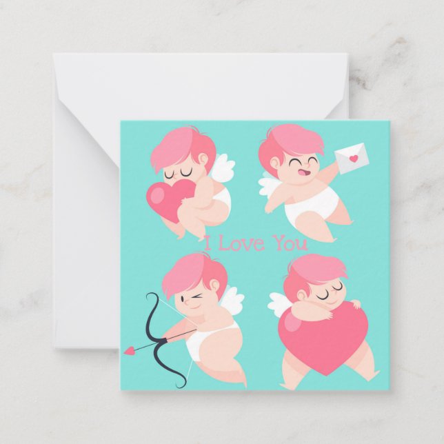 Tarjeta Pequeña Día de San Valentín lindo (Anverso)