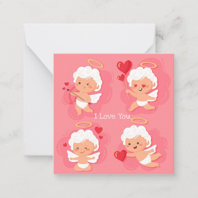 Tarjeta Pequeña Día de San Valentín lindo (Anverso)