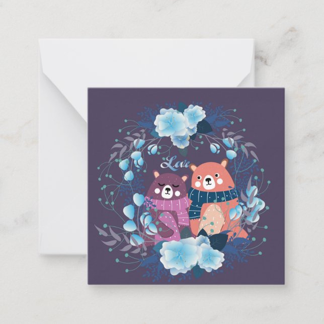 Tarjeta Pequeña Día de San Valentín lindo (Anverso)