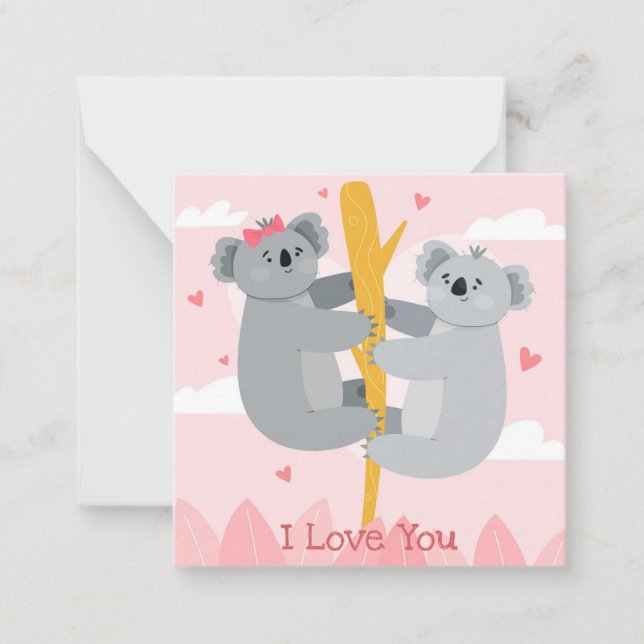 Tarjeta Pequeña Día de San Valentín lindo (Anverso)