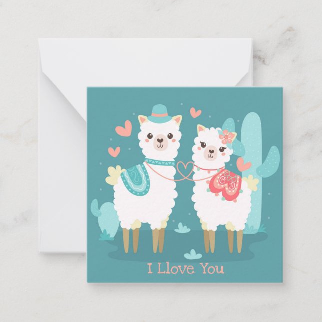 Tarjeta Pequeña Día de San Valentín lindo (Anverso)