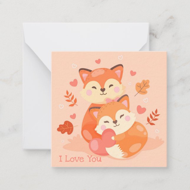 Tarjeta Pequeña Día de San Valentín lindo (Anverso)