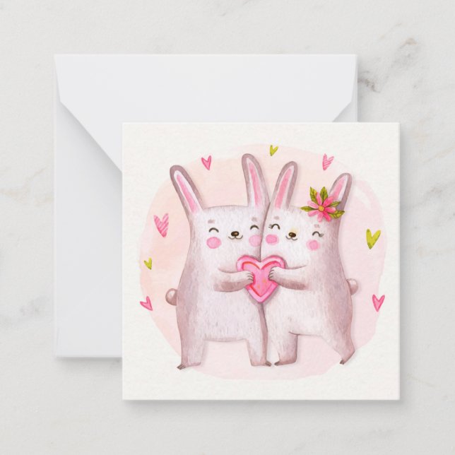Tarjeta Pequeña Día de San Valentín lindo (Anverso)