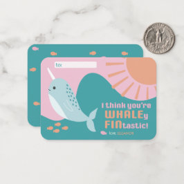 Tarjeta Pequeña Día de San Valentín para clase - Whaley Finstastic