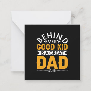 Tarjeta Pequeña Día del Padre Detrás de un Buen Niño Hay Un Gran P