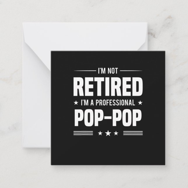 Tarjeta Pequeña Día del padre | Im A Professional Pop (Anverso)
