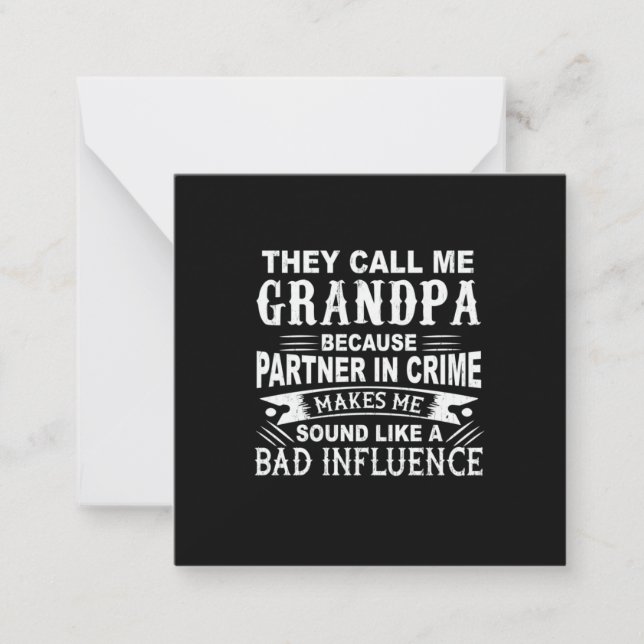 Tarjeta Pequeña Día del padre me llaman abuelo (Anverso)